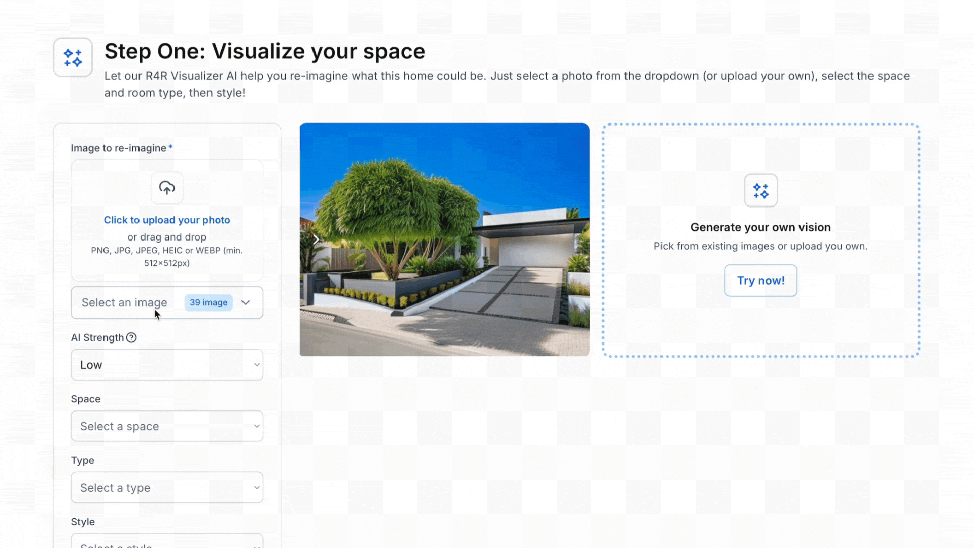 Ready4Remodel AI design tool in action